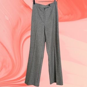 1970s vintage black and white plaid wool union made pleated pants 26 XS VTG